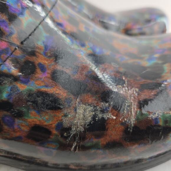 Dansko Clogs Womens 9.5 10 (40) Multi Colored Leopard Comfort Casual Flawed - Picture 9 of 15